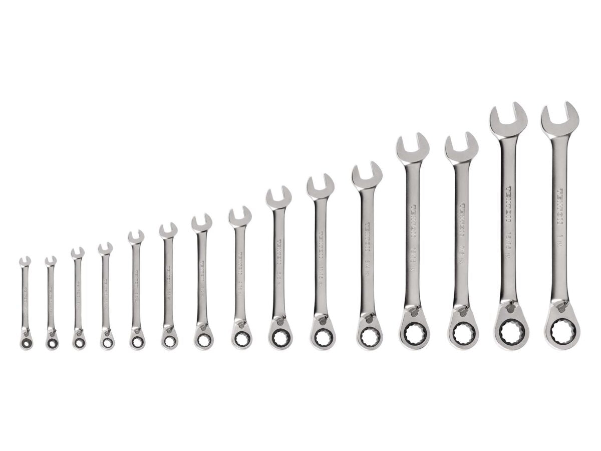 TEKTON Reversible 12-Point Ratcheting Combination Wrench Set, 15-Piece (1/4-1 in.) | WRC94001
