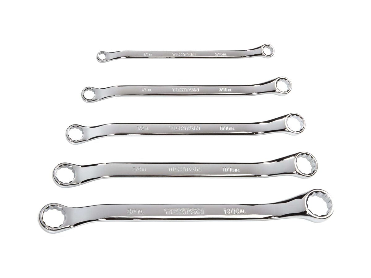 TEKTON 45-Degree Offset Box End Wrench Set, 5-Piece (1/4-13/16 in.) | WBE23005