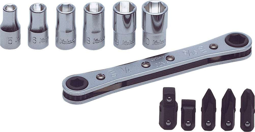Ko-ken R810D 1/4" Sq. Dr. 17 Piece 6-Point Metric Socket Set  5-10mm Main image