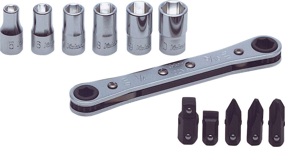 Ko-ken R810D 1/4" Sq. Dr. 17 Piece 6-Point Metric Socket Set  5-10mm