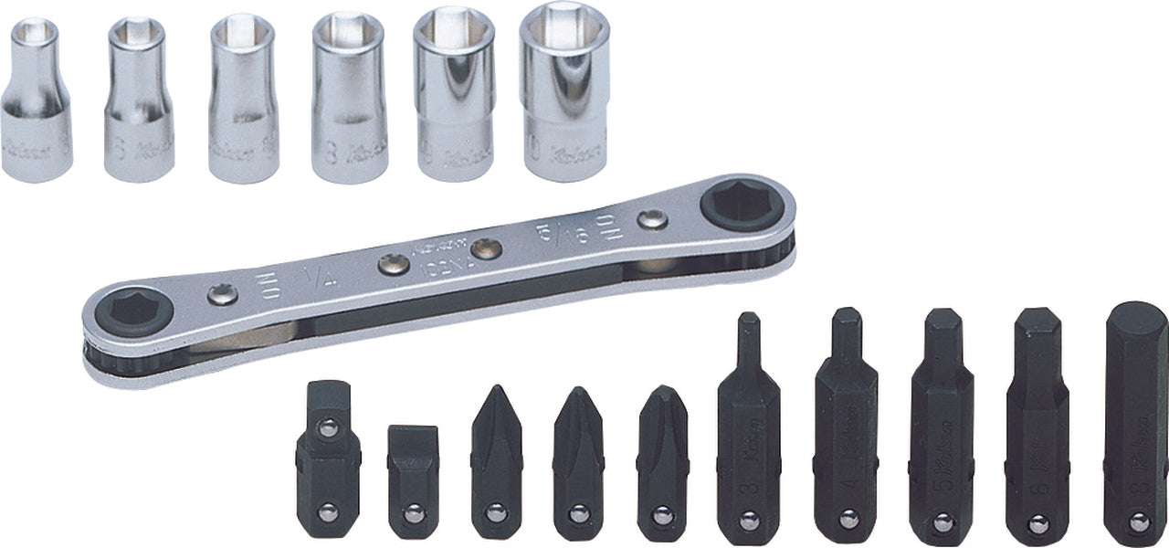 Ko-ken R810E 1/4" Sq. Dr. 9 Piece 6-Point Metric Socket Set  6-12mm