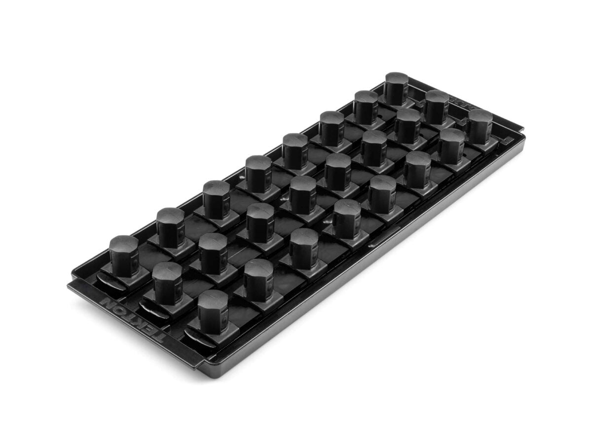 TEKTON 3/4 Inch Drive 3-Rail Socket Organizer Set, Black (24-Tool) | OST36224 Main image