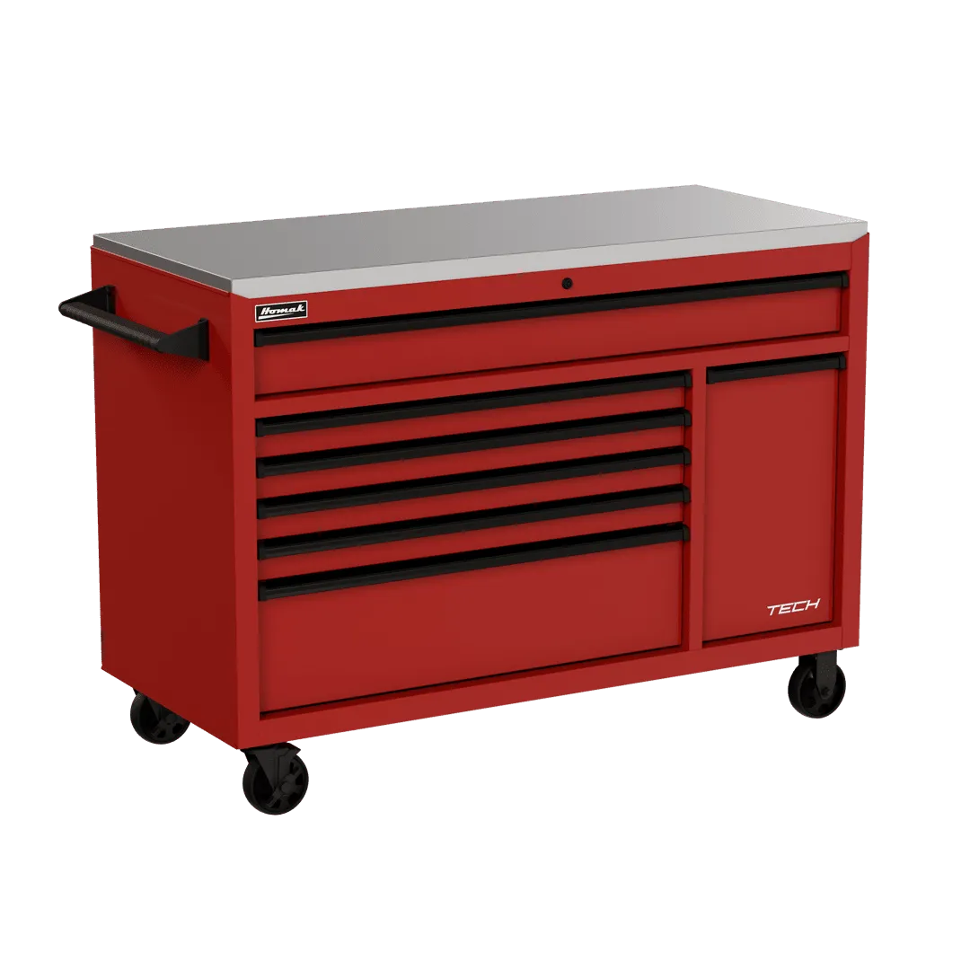 Homak Manufacturing Homak 54" TECH Workstation w/Power Tool Drawer and Stainless Steel Top