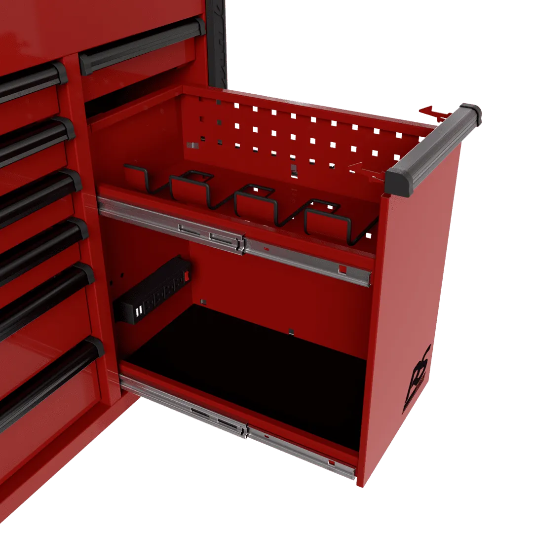 Homak Manufacturing 44" 8-Drawer Service Cart w/power Tool Holder Drawer