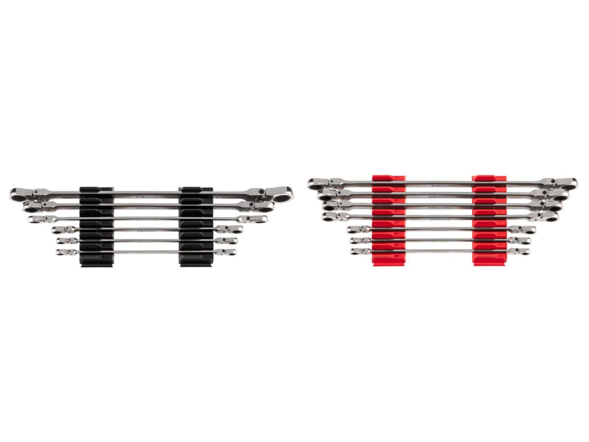 TEKTON Long Flex Head 12-Point Ratcheting Box End Wrench Set with Modular Organizers, 13-Piece (1/4-13/16 in., 6-19 mm) | WRB96302