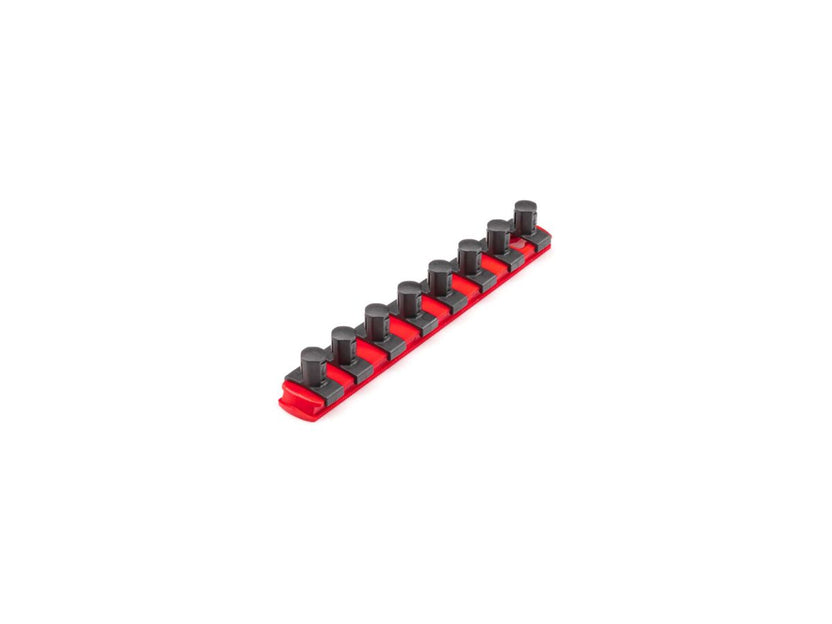 TEKTON 1/2 Inch Drive x 8 Inch Socket Rail, 8 Clips (Red) | OSR21108 Main image