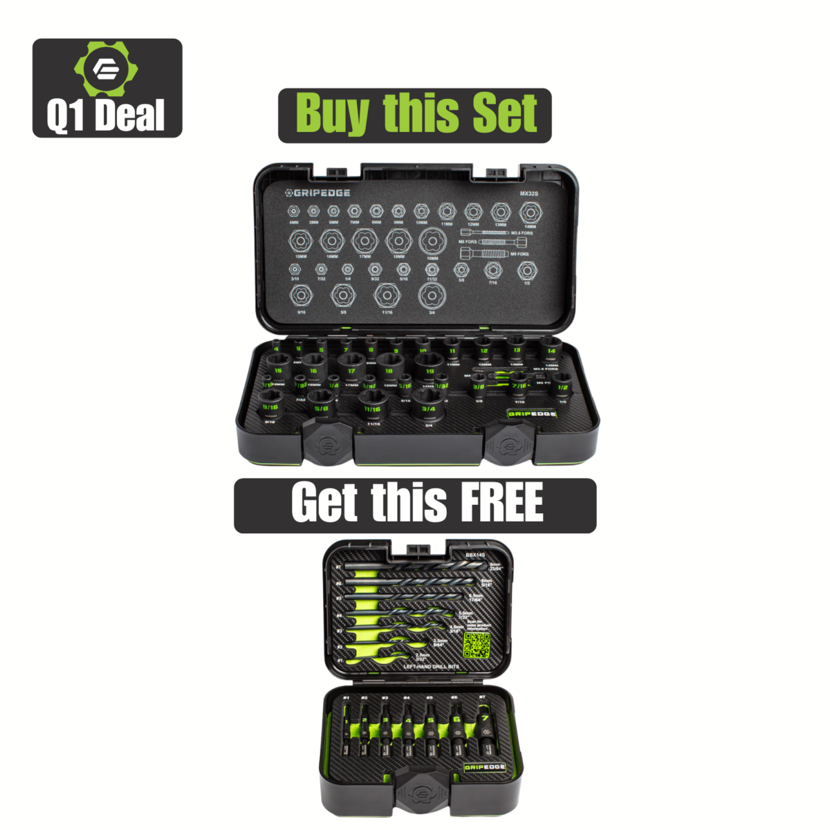 Grip Edge Tools 32 Piece Master Socket Extractor Set Main image