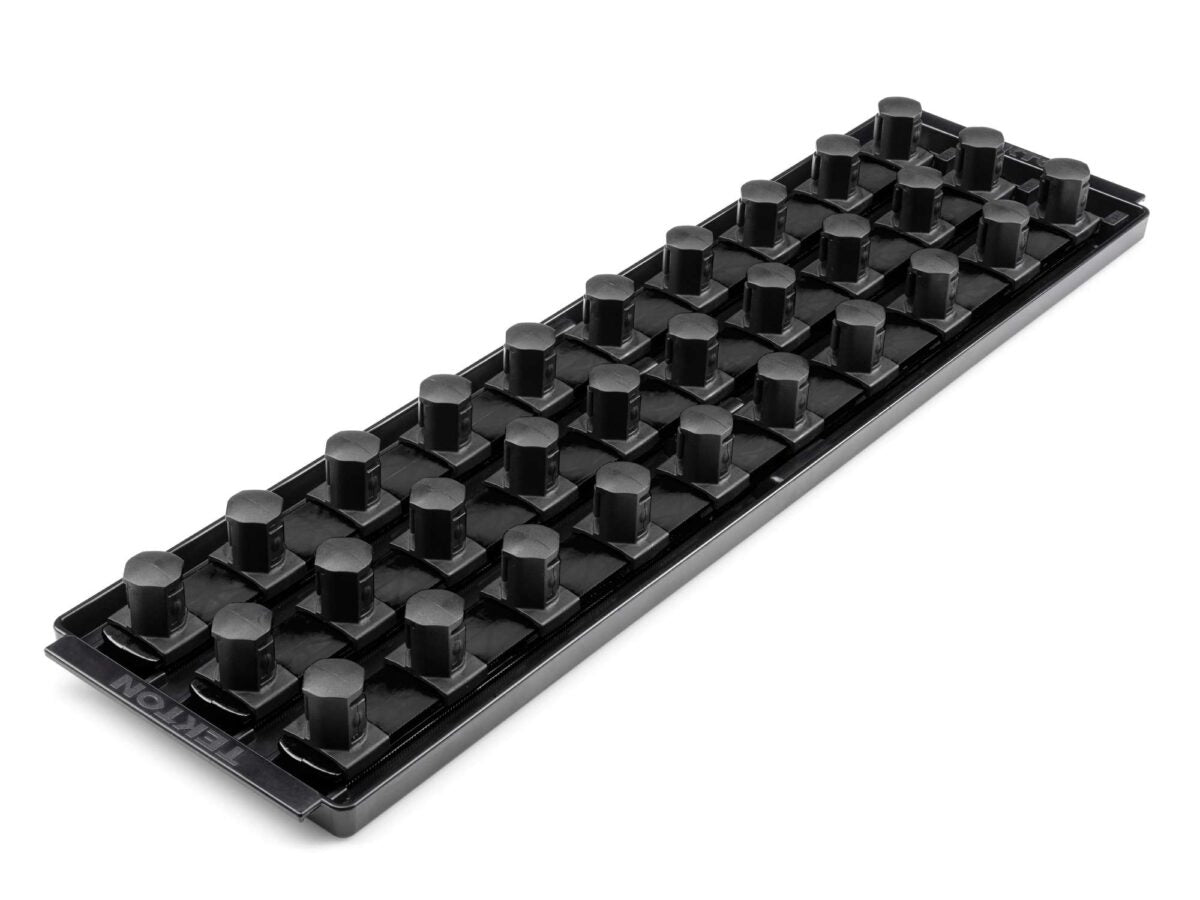 TEKTON 3/4 Inch Drive 3-Rail Socket Organizer Set, Black (30-Tool) | OST37230 Main image