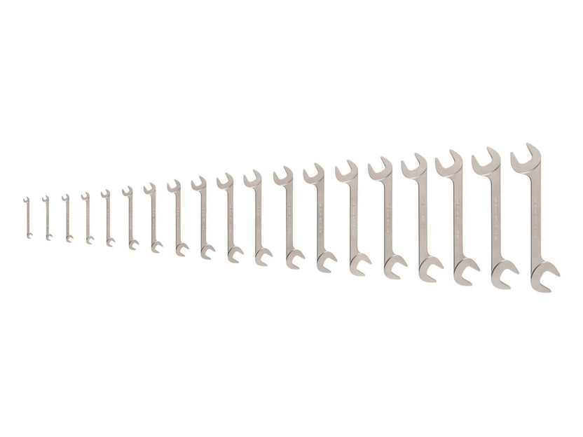 TEKTON Angle Head Open End Wrench Set, 19-Piece (1/4 - 1-1/4 in.) | WAE91003 Main image