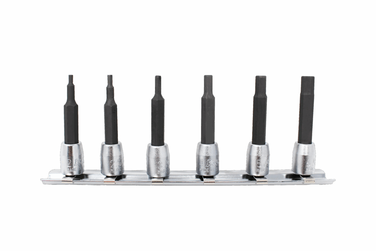 Ko-ken RS2010M/7-L25 1/4 Sq. Dr. Socket set  3-10mm Hex Length 25mm  7 pieces