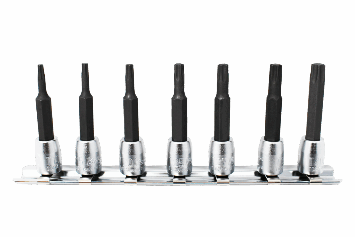 Ko-ken RS2025Z/7-L28 1/4 Sq. Dr. 7 Piece Z-SeriesÂ® TORXÂ® Bit Socket Set T10-T40  Length 28mm