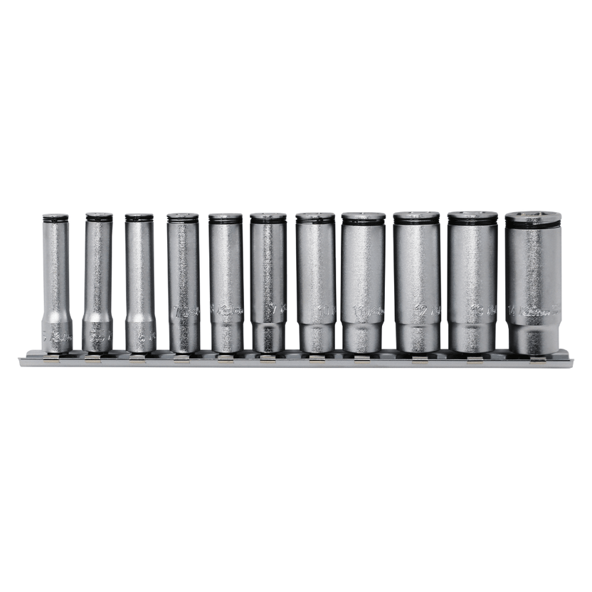 New: Deep 11 PC. 1/4 Drive Metric Nut Grip Socket Main image