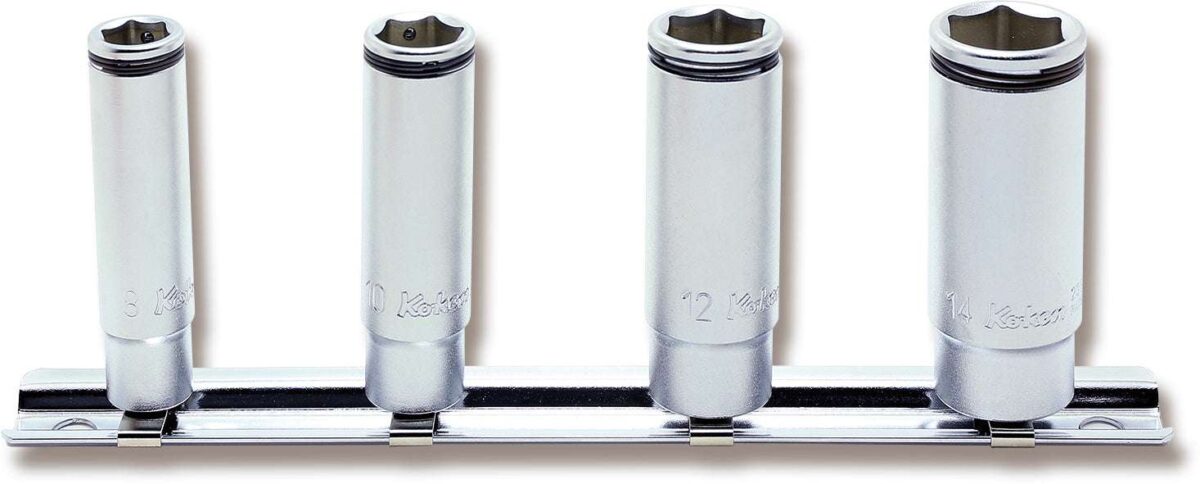 Ko-ken RS2350X/11 Special 1/4 Sq. Dr. Semi-Deep NUT GRIPÂ® Socket Set  5-14mm - 11 pieces