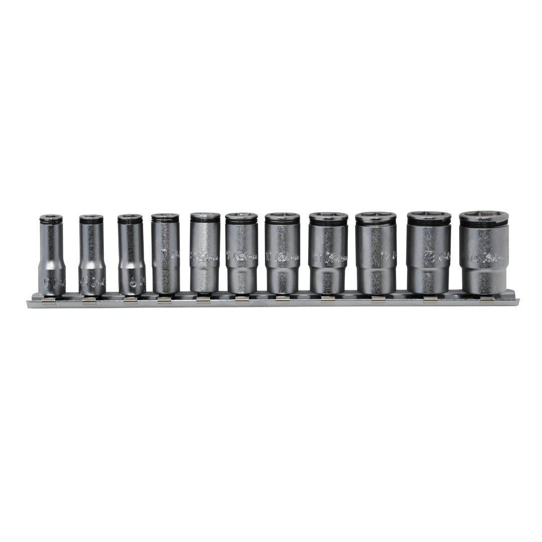 New: Semi Deep Exclusive 11 PC. 1/4 Drive Metric Nut Grip Socket Set Main image