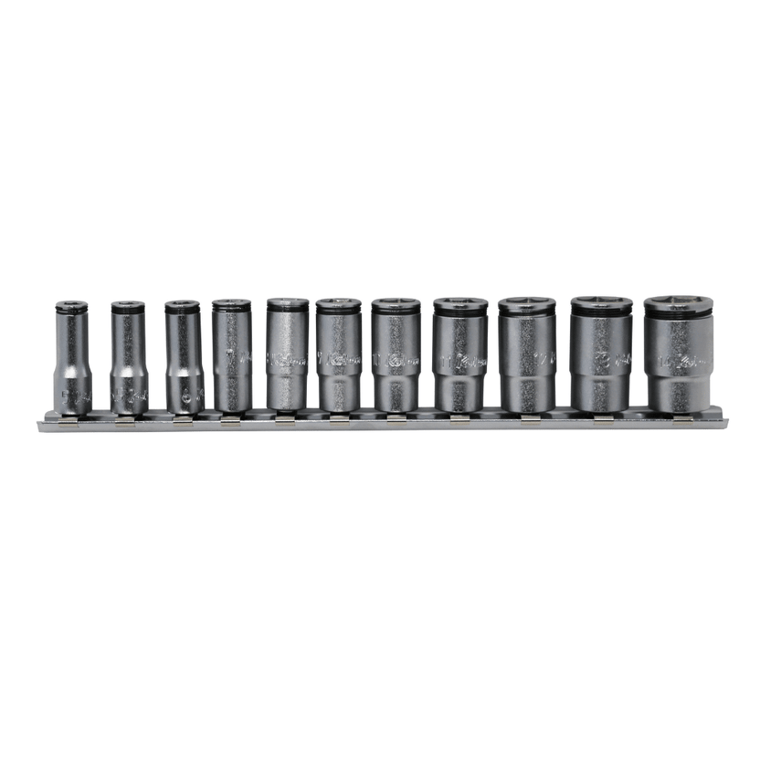 New: Semi Deep Exclusive 11 PC. 1/4 Drive Metric Nut Grip Socket Set Main image