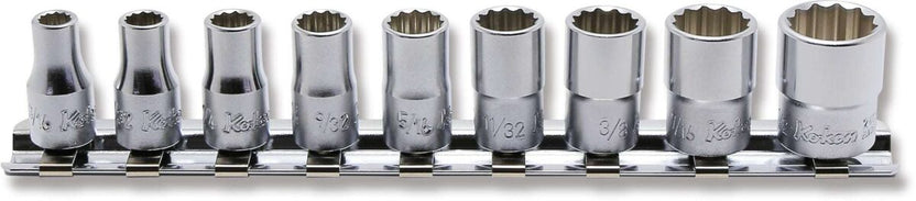 Ko-ken RS2405M/12 1/4 Sq. Dr. Socket set  4-14mm 12 point 200mm  12 pieces Main image