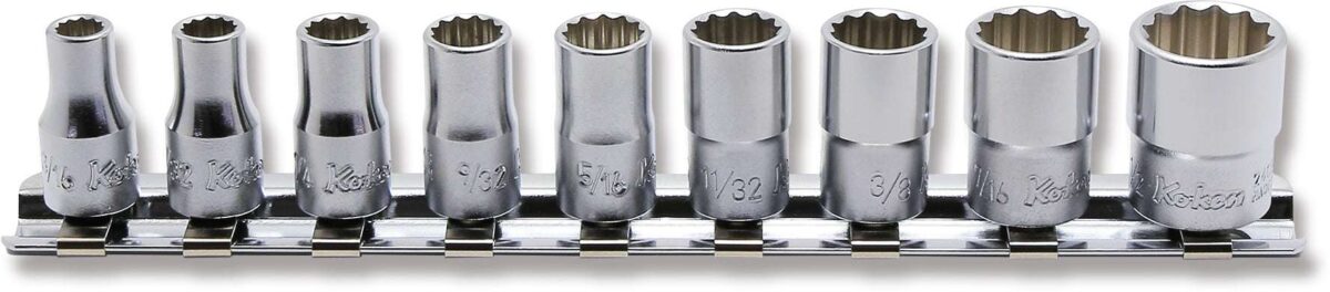 Ko-ken RS2405M/12 1/4 Sq. Dr. Socket set  4-14mm 12 point 200mm  12 pieces