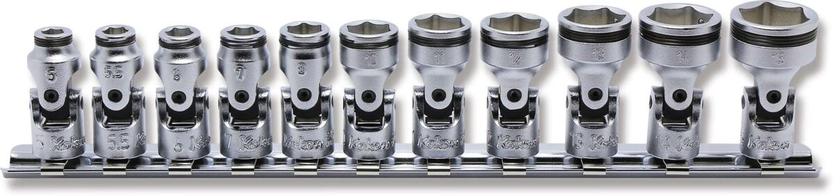 Ko-ken RS2441MZ/5 1/4" Sq Dr. Z-series Universal NUT GRIPÂ® Sockets - 5 pieces - RS2441MZ/5