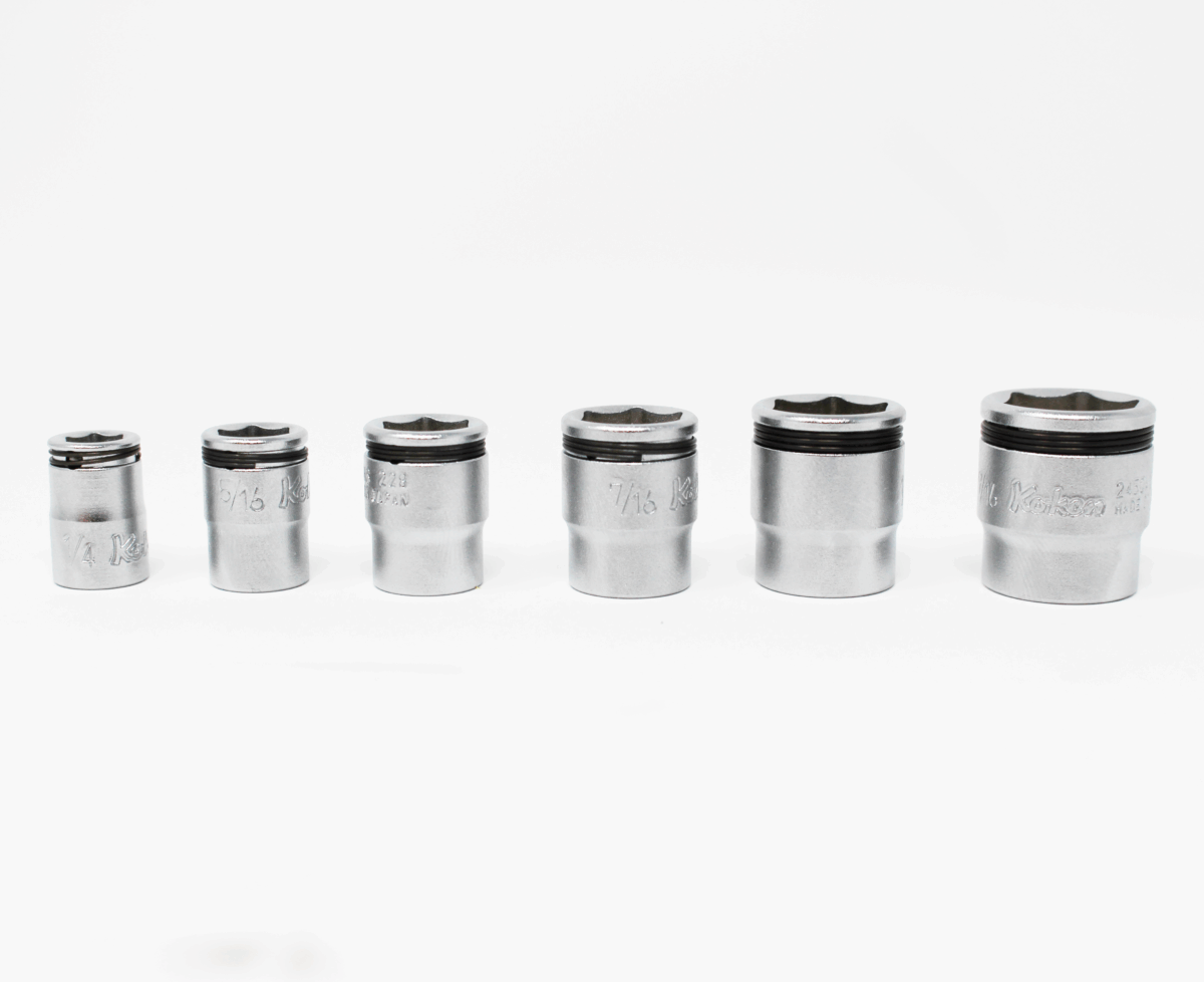 Ko-ken RS2450MS/11 1/4 Sq. Dr. Short NUT GRIPÂ® Socket Set,  5-14mm  -  11 pieces - RS2450MS/11