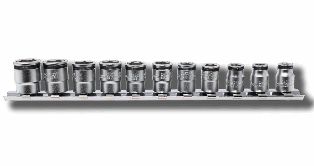 Ko-ken RS2450MS/6 1/4 Sq. Dr. Short NUT GRIPÂ® Socket Set,  7-14mm - 6 pieces Main image