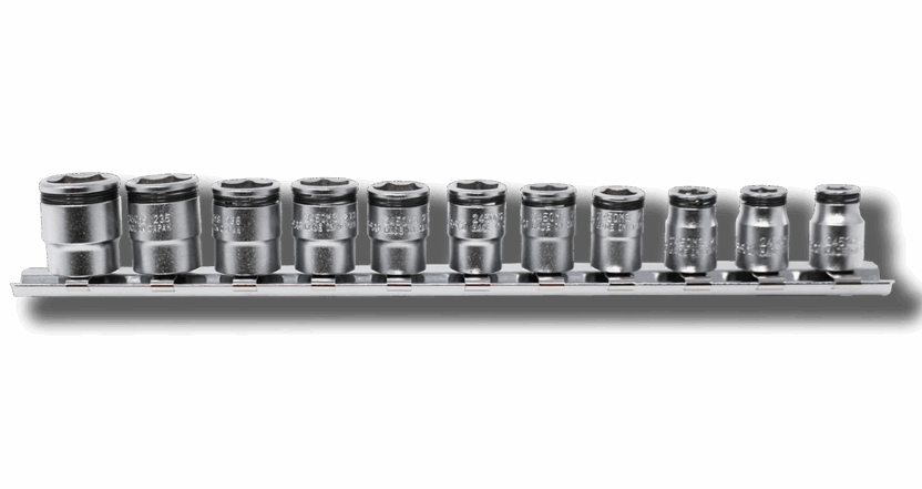 Ko-ken RS2450MS/6 1/4 Sq. Dr. Short NUT GRIPÂ® Socket Set,  7-14mm - 6 pieces Main image