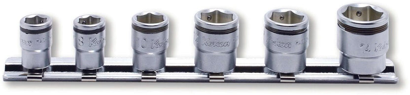 Ko-ken RS2455AS/9 1/4 Sq. Dr. 12 point NUT GRIPÂ® Socket Set  7/32 - 9/16 -  9 pieces Main image