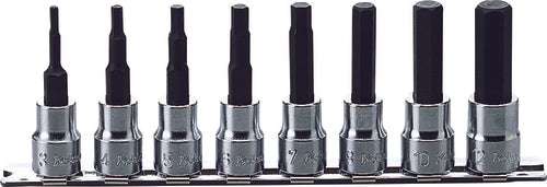 Ko-ken RS3010M/8-L62 3/8 Sq. Dr. Bit Socket set  3mm-12mm Hex 200mm  8 pieces Main image