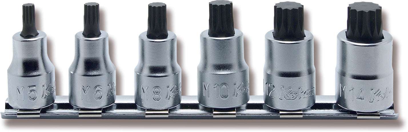 Ko-ken RS3020/7-L50 3/8 Sq. Dr. Bit Socket set XZN M4-M14 Triple Square 200mm  7 pieces