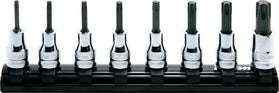 Ko-ken RS3025/9-HOLE 3/8 Sq. Dr. 9 Piece Tamper-Resistant TORXÂ® Bit Socket set T10H-T50H