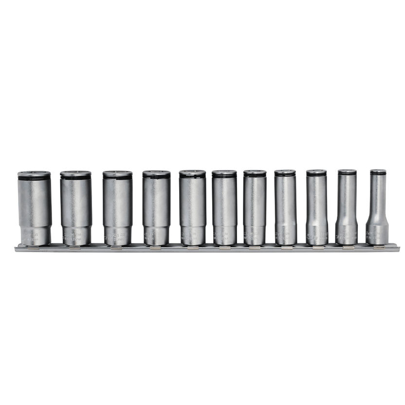 New and Exclusive: Deep 11 PC. 3/8 Drive Metric Nut Grip Socket Set 8-19mm Main image