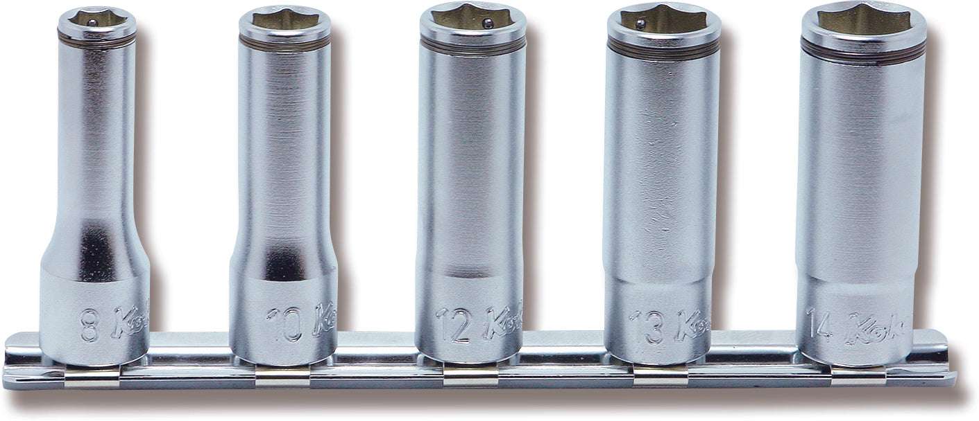Ko-ken RS3350X/11 Special 3/8 Sq. Dr. Semi-Deep Socket set  8-19mm Nut Grip   11 pieces Main image