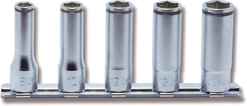 Ko-ken RS3350X/11 Special 3/8 Sq. Dr. Semi-Deep Socket set  8-19mm Nut Grip   11 pieces Main image