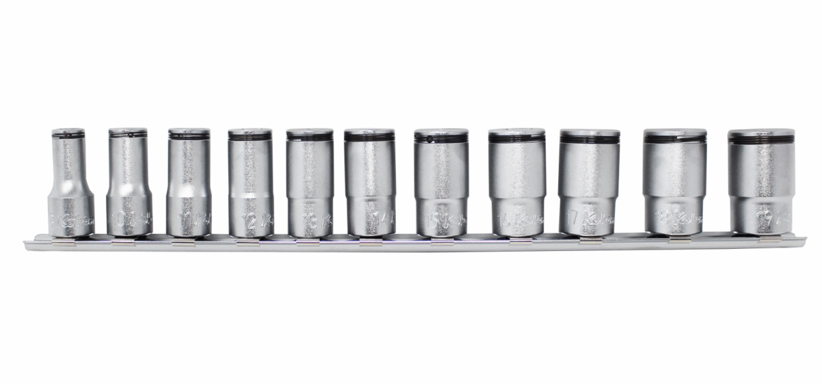 Ko-ken RS3350X/4 3/8 Sq. Dr. Semi-Deep NUT GRIPÂ® Socket Set, 8mm-14mm -  4 pieces