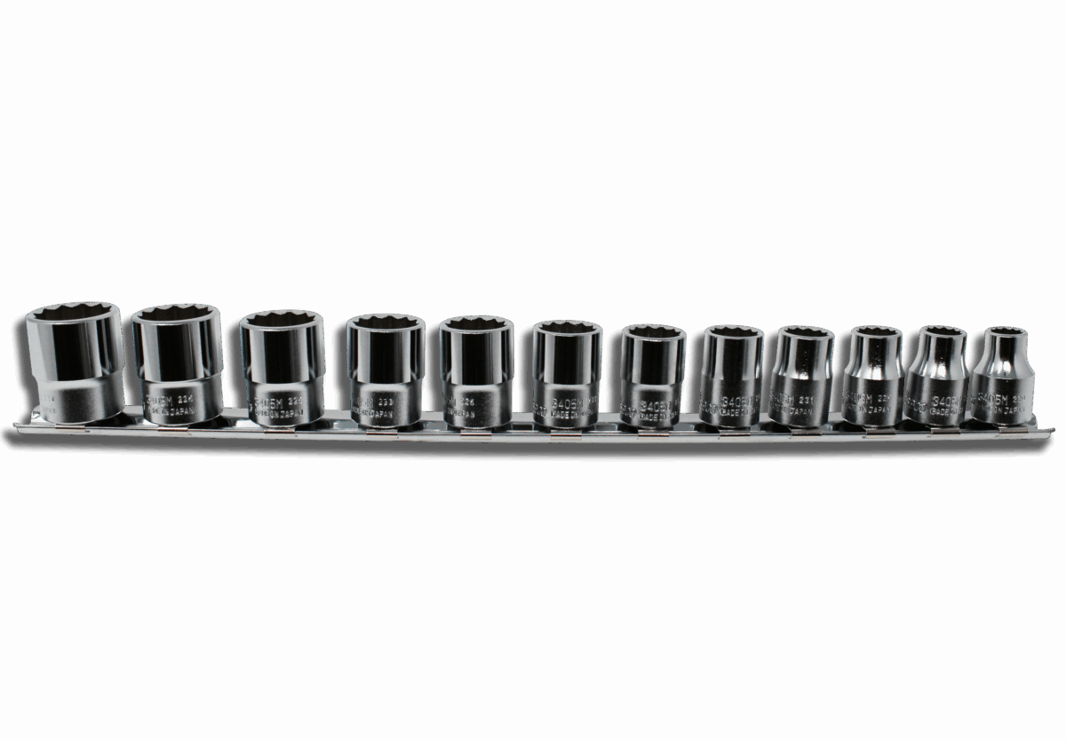 Ko-ken RS3405M/8 3/8 Sq. Dr. Socket set  8-19mm 12 point 8 pieces