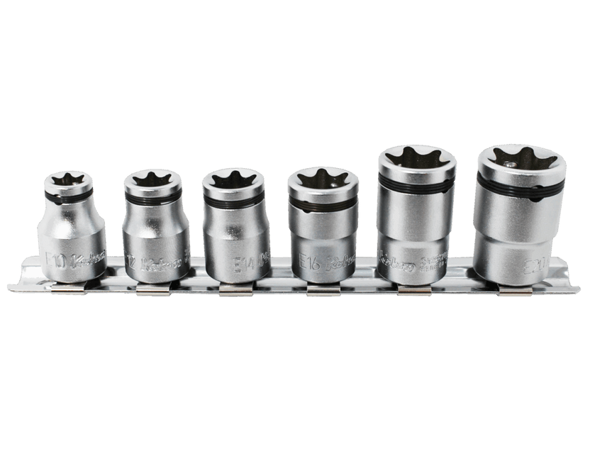 Ko-ken RS3425/6-2B 3/8 Sq. Dr. 6 Piece NUT GRIP® TORX® Socket set E10-E20 Main image