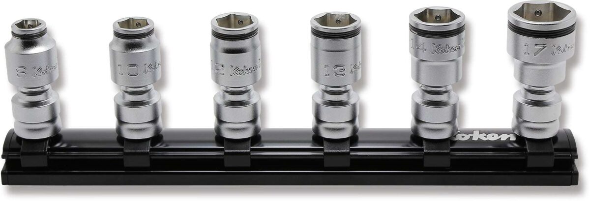 Ko-ken RS3445W/7 3/8 Sq. Dr. Universal Socket set Whitworth 1/8-1/2 12 point 200mm  7 pieces