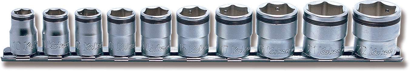 Ko-ken RS3450M/11 3/8 Sq Dr NUT GRIPÂ® Socket Set 8mm-19mm - 11 piece - RS3450M/11 Main image