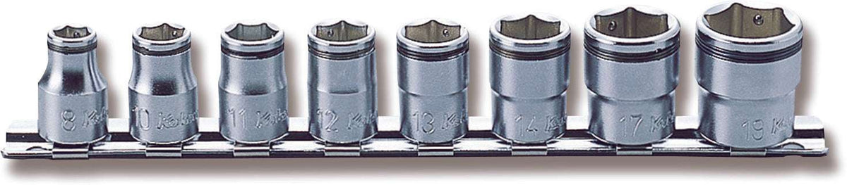 Ko-ken RS3450MH/6 3/8 Sq. Dr. Socket set  8mm-17mm Nut Grip 150mm  6 pieces