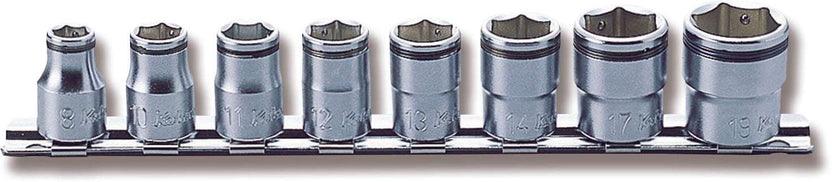 Ko-ken RS3450MH/6 3/8 Sq. Dr. Socket set  8mm-17mm Nut Grip 150mm  6 pieces Main image