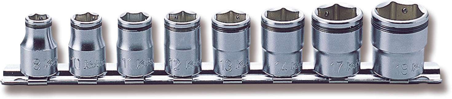 Ko-ken RS3450MH/6 3/8 Sq. Dr. Socket set  8mm-17mm Nut Grip 150mm  6 pieces