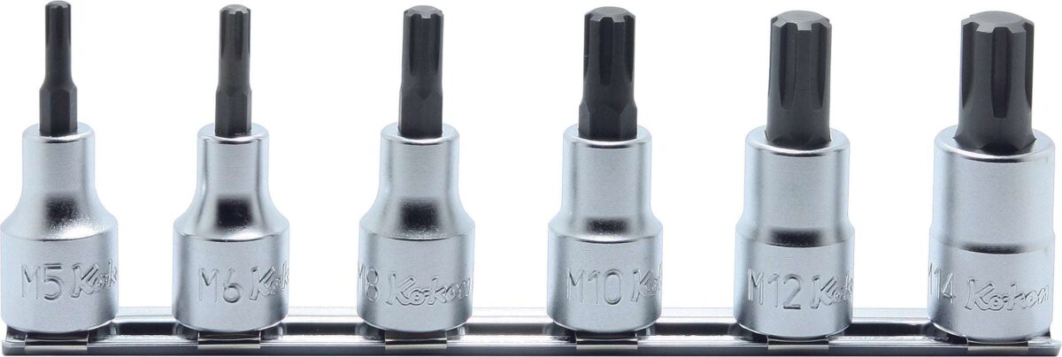 Ko-ken RS4127/6 1/2 Sq. Dr. Nut Twister set  17mm-25.4mm  200mm  6 pieces Main image