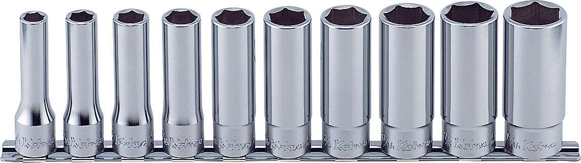Ko-ken RS4300M/10 1/2 Sq. Dr. Socket set  10-22mm 6 point 300mm  10 pieces
