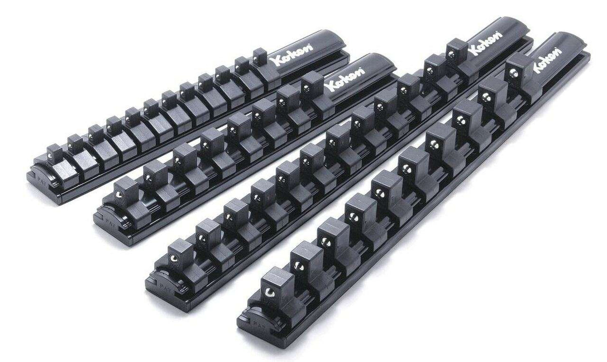 Ko-ken RSAL200-3/8X8 Magnetic Aluminum Rail  3/8 Plastic Clip x 8 pieces  200mm