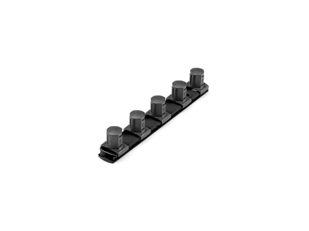 TEKTON 3/4 Inch Drive x 8 Inch Socket Rail, 5 Clips (Black) | OSR31205 Main image