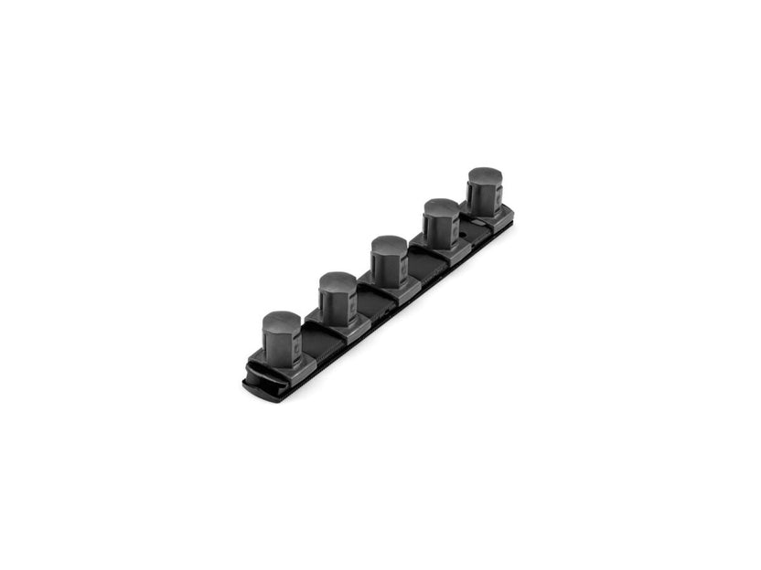 TEKTON 3/4 Inch Drive x 8 Inch Socket Rail, 5 Clips (Black) | OSR31205 Main image