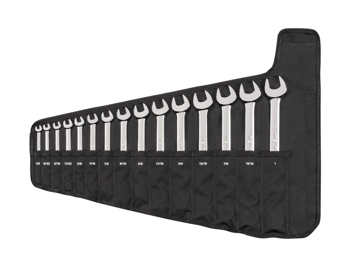 TEKTON Combination Wrench Set with Pouch, 15-Piece (1/4-1 in.) | WCB94102 Main image