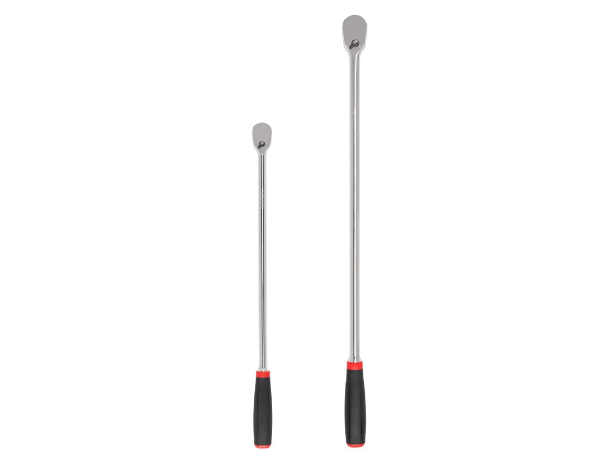 TEKTON 3/8, 1/2 Inch Drive Comfort Grip Extra-Long Ratchet Set, 2-Piece (18, 24 in.) | SRH99006 Main image