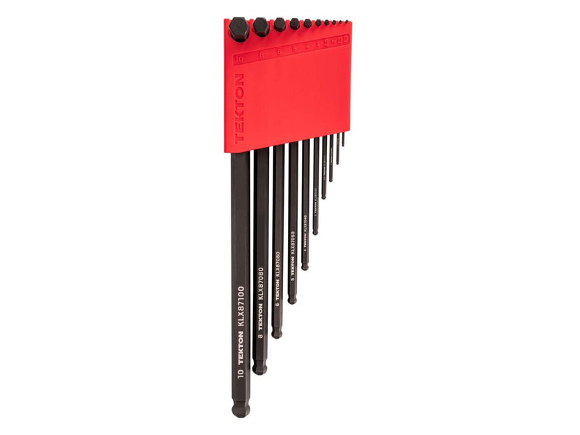 TEKTON Short Arm Ball End Hex L-Key Set with Holder, 10-Piece (1.3-10 mm, Common Sizes) | KLX91212 Main image