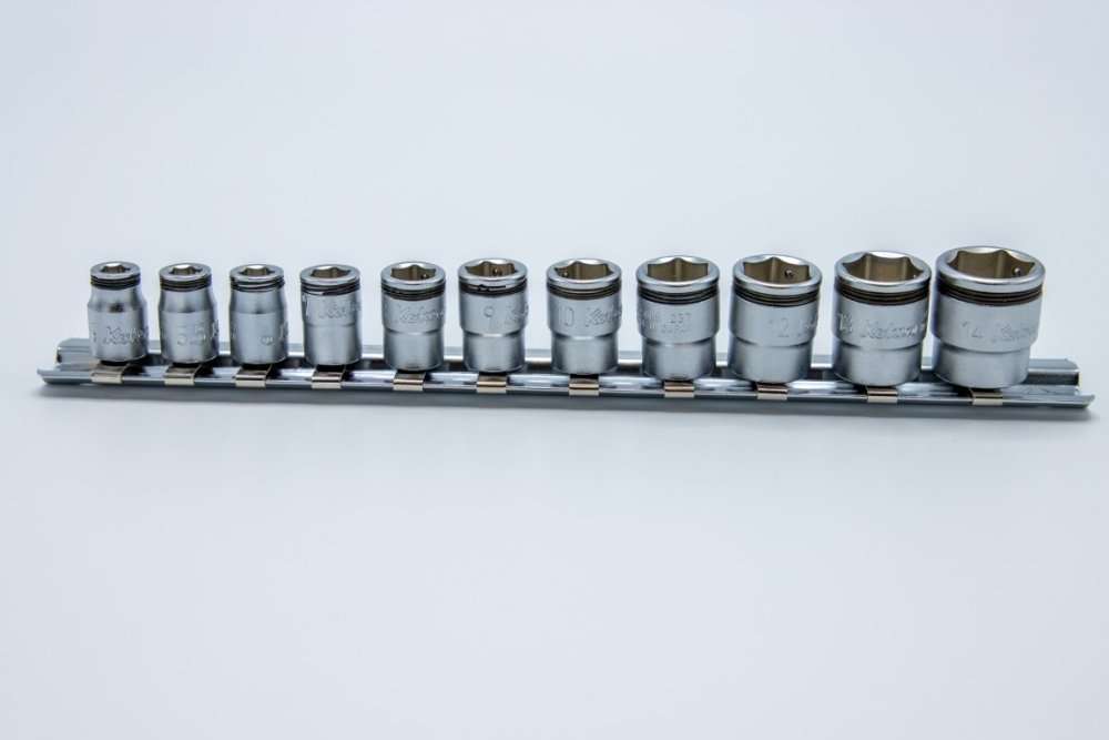 1/4 Sq. Dr. Socket set 5-14mm Nut Grip Length 150mm 11 pieces