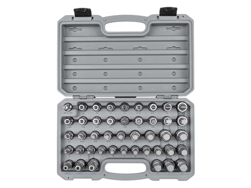 TEKTON 1/2 Inch Drive Hex, Torx, TR Triple Square, Phillips, Slotted Bit Socket Set with Case (44-Piece) | SHB92304 Main image